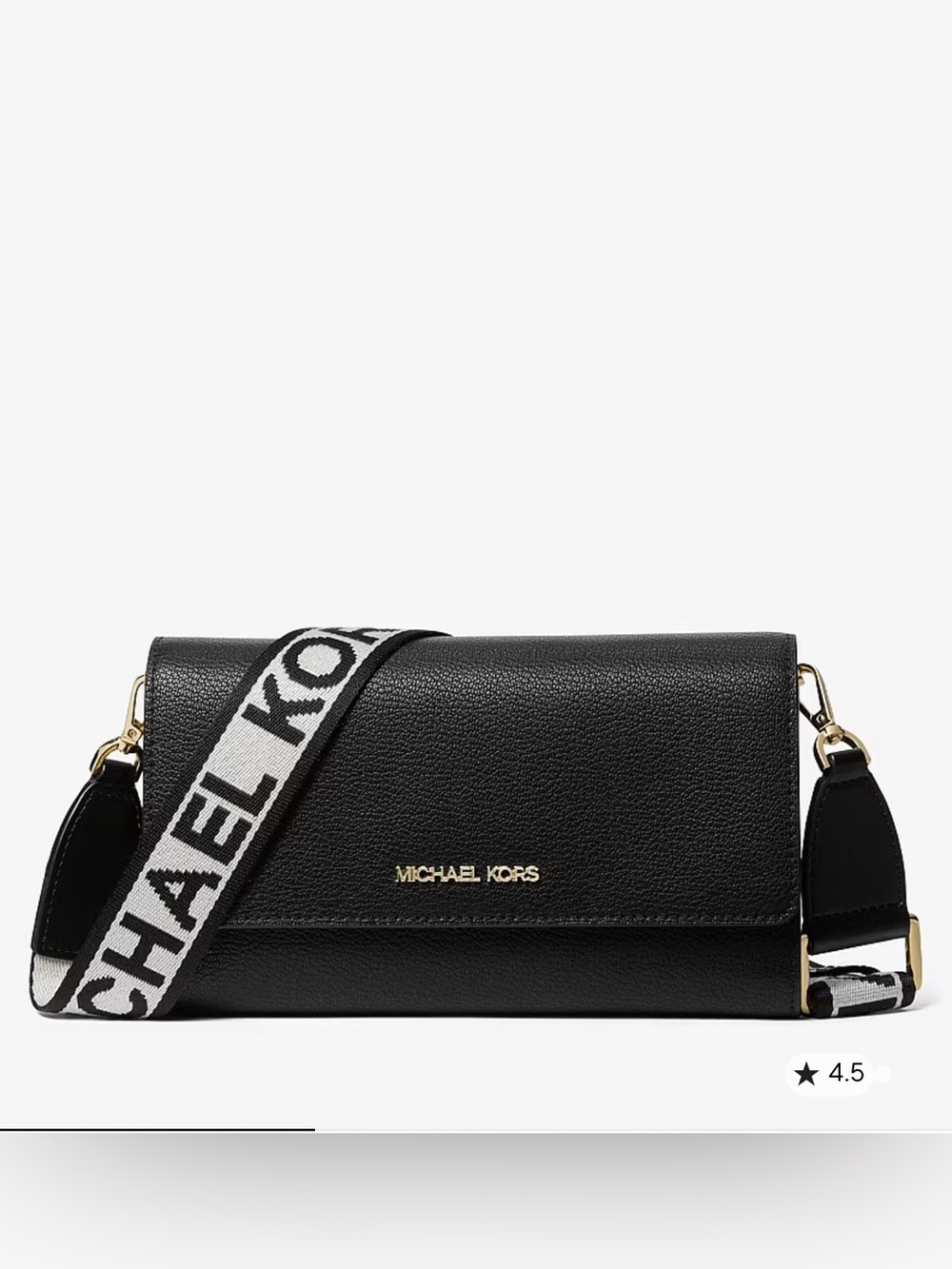Michael Kors Jet Set Small Leather Crossbody with Logo Webbing Strap - Authentic